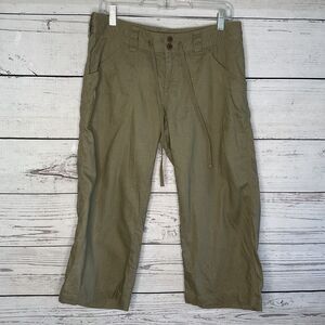 Patagonia Island Capri Pants Hemp Organic Cotton Size 12‎ Utility Outdoor Green